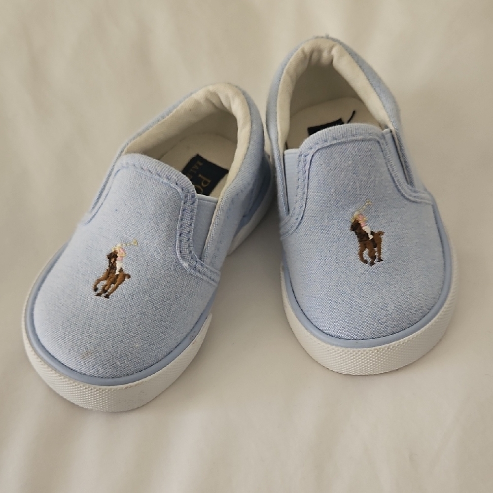 Polo by Ralph Lauren Kids' Light Blue Slip-On Sneakers